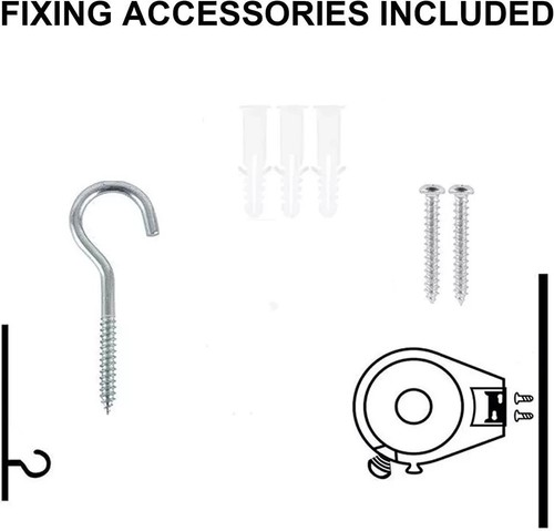 Línea de poste de lavado extensible telescópico de alta resistencia de 2,4 M soporte para ropa Reino Unido - Imagen 7 de 15