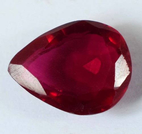 Ceylon Red Sapphire 11.75 Ct/15 mm Natural Pear Gemstone Certified E14019 - Picture 8 of 8