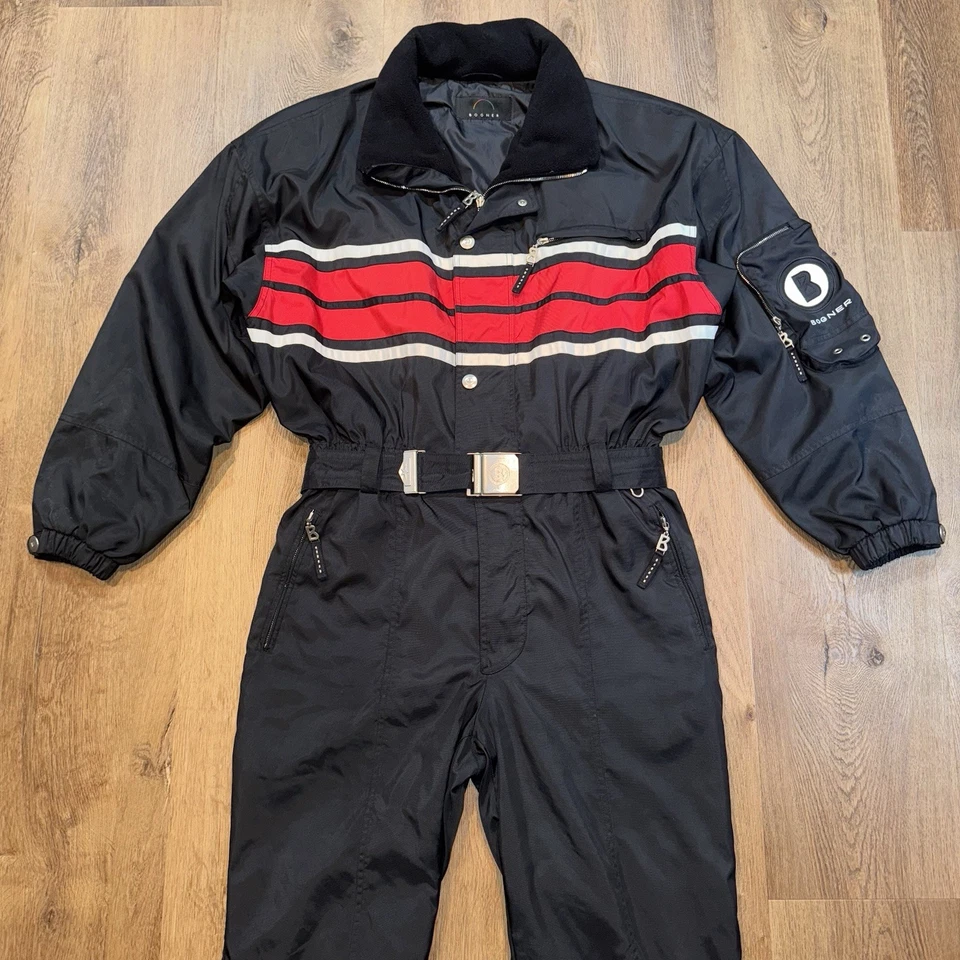 Mens Bogner Ski Suit One Piece Snowsuit Snow Bib Goan Thylmann Vintage Medium 40 - Image 3 of 4