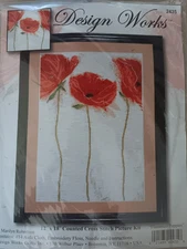 Design Works Counted Cross Stitch Kit 2435 Flamenco Poppies 12" x 18"