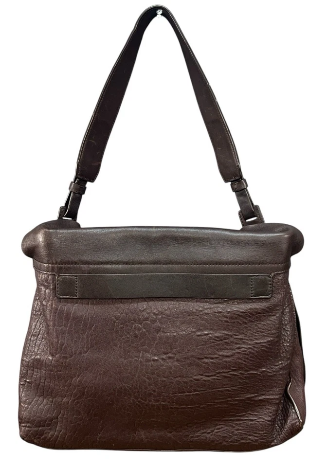 Bolso Cartera All Saints Paradise Cuero Guijarro, Marrón Oscuro Unisex Mensajero Foto 2 de 4