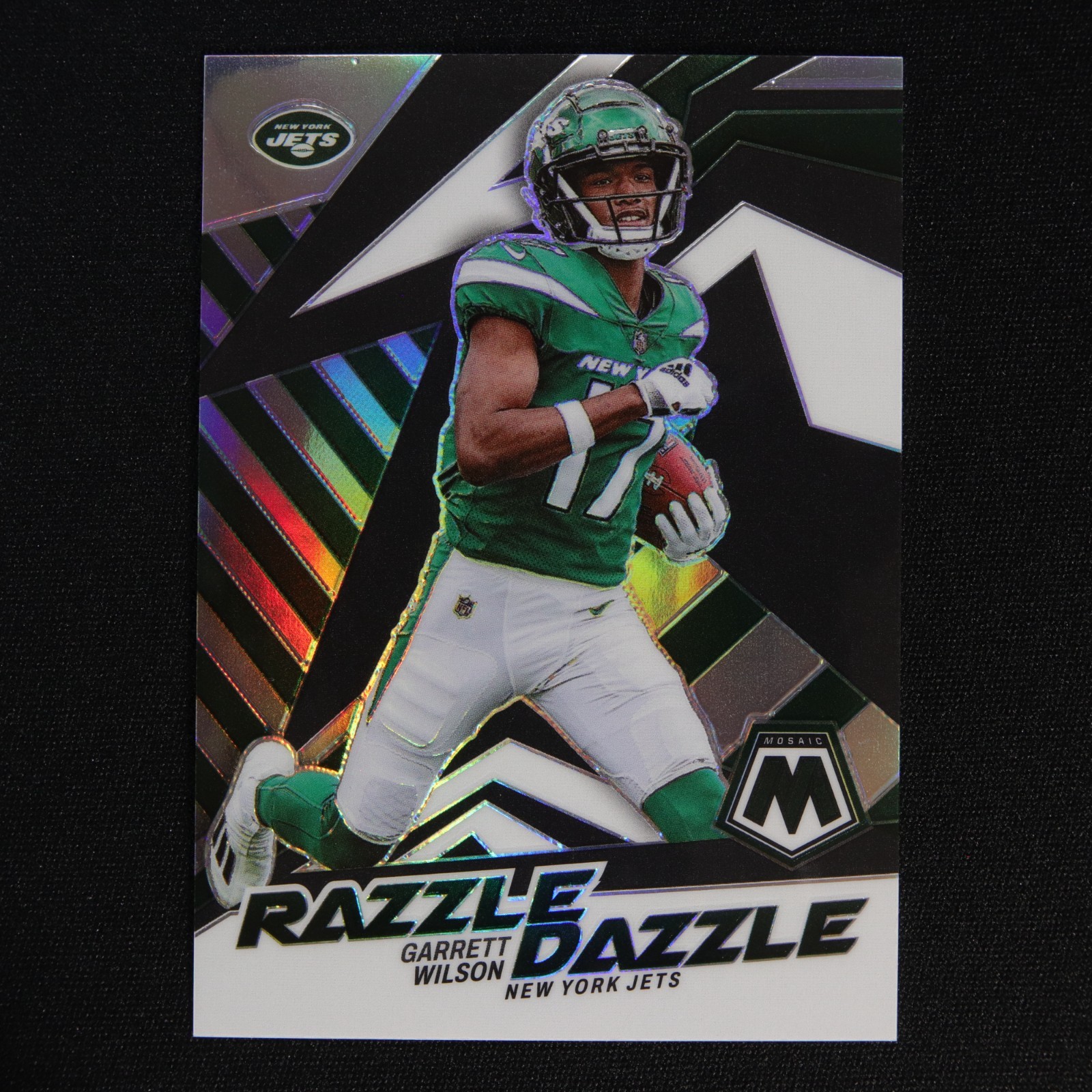 2022 Mosaic Razzle Dazzle Garrett Wilson Rookie RC Short Print SP Jets