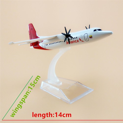 1:200 Air White Colombia Avianca FOK F50 Airlines Plane Diecast Model Display t - Picture 7 of 11