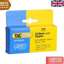 2000 Pack Type 53 / 8mm Galvanized Staples with V-Shaped Points for Crafts 0.0035 per staple