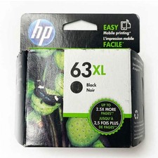 HP GENUINE 63XL black INK RETAIL BOX for the OFFICEJET 4650 4652 4654 4655