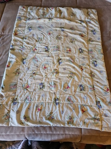 Vintage Winnie Puuh und Freunde Babydecke, Bettdecke, Decke 2-seitig 40x29 - Bild 3 von 7