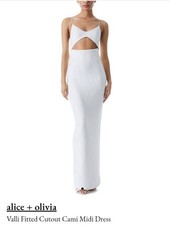 Alice + Olivia Valli Fitted Cutout Cami Midi Dress Women's 6, $695