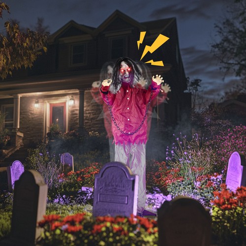 Yescom Animated Halloween Zombie Dekoration Sound Aktiviert Leuchtende Augen 2025 - Bild 6 von 9