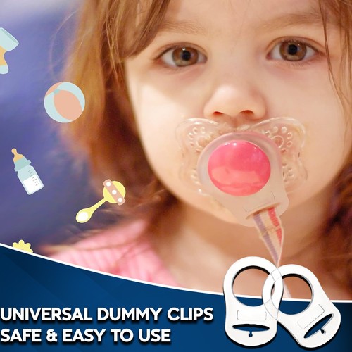 2x Dummy Adapter Ring for Button-style MAM NUK Baby Silicone Pacifier Clip UK - Picture 6 of 7