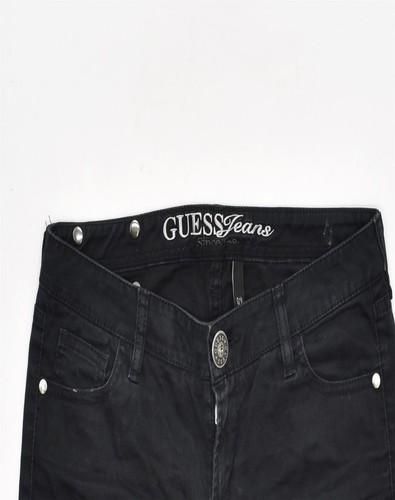 GUESS Womens Straight Jeans W32 L28 Black Cotton XD95 - Picture 4 of 4