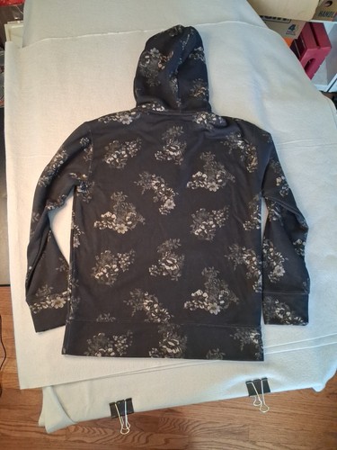 Hollister Hoodie Womens Black Floral Oversized Pullover Sweater Pocket XS - Picture 15 of 16
