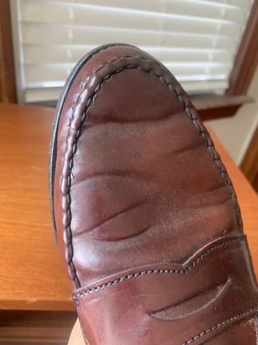 ALLEN EDMONDS 11E #8 SHELL CORDOVAN PATRIOT PENNY LOAFERS SHOES 11 E - Picture 15 of 22