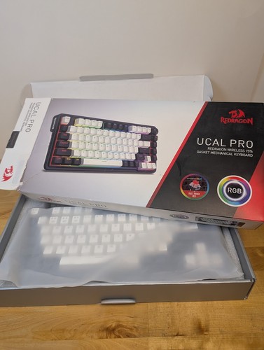Redragon UCAL PRO Wireless 75% Gasket Keyboard | RGB | Open Box Complete - Picture 2 of 7