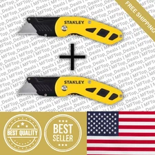 Compact Fixed Blade Folding Utility Knife (2-Pack)