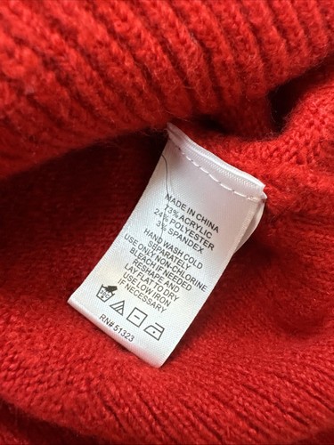 Cece Women’s Size 3X Red Rhinestone Bow Crew Neck Sweater NWT - Foto 7 di 9