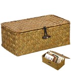 Seetang Gewebte Aufbewahrungsbox Baby Büro Geflochtene Aufbewahrungskörbe