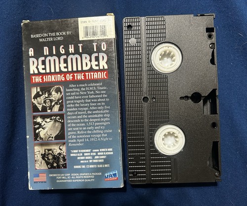 A Night To Remember The Sinking Of The Titanic (VHS, 1991) - Picture 2 of 2