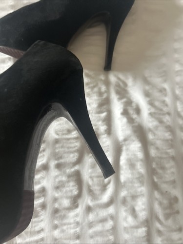 Rebeca Sanver Black Suede High Shoes - Picture 6 of 6