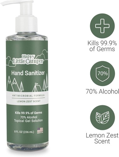 Händedesinfektionsmittel mit Zitronenschale Duft - Feuchtigkeitsgel mit Vitamin E & Anti... - Bild 2 von 5