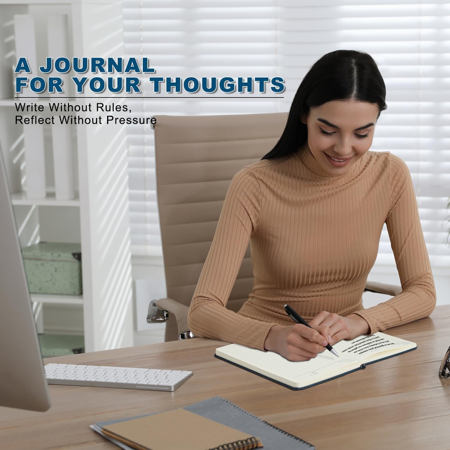 Jorunal Notebook Lined Journal Notebook for Work With Sticky Dividers, 5.75'' X 8.6 ...