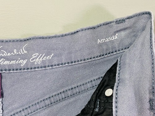 Gloria Vanderbilt Mujer 10 Amanda All Around Efecto Adelgazante Teniente Capris Púrpura - Imagen 6 de 14