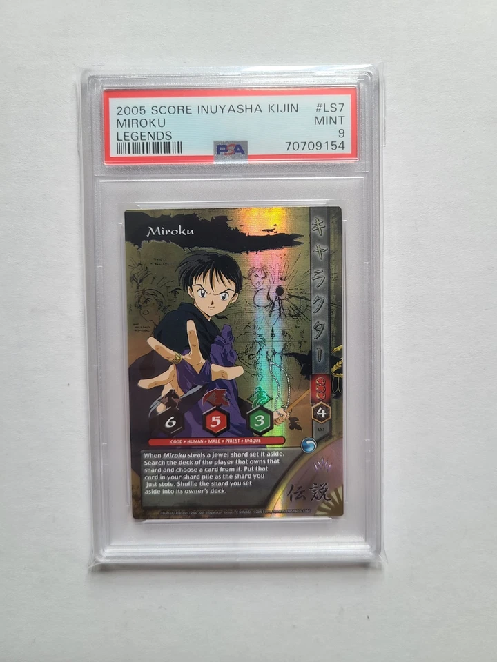 Inuyasha TCG Miroku PSA 9 MINT 2005 Kijin 1st Edition Legends VERY RARE Card LS7 - Image 2 of 4
