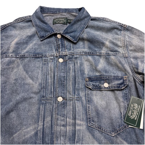NUEVO CON ETIQUETAS Ralph Lauren Polo Country Denim Envejecido Bordado Camionero Chaqueta Talla 2XL - Imagen 4 de 24