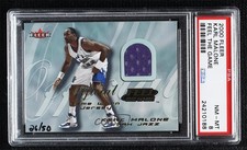 2000-01 Fleer Tradition Feel the Game Worn Parallel 50 /50 Karl Malone PSA 8 HOF