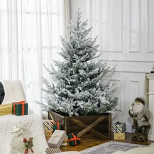 6 Foot Artificial Christmas Tree, Pine Hinged Xmas Tree