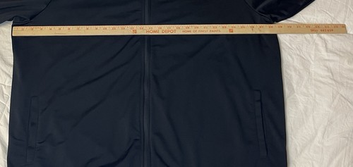 adidas Essentials 3XL Warm Up 3 Stripes All Black Track Jacket - Picture 6 of 7