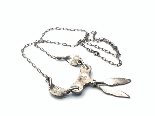 "Collar de cadena Navajo Bobby Johnson plata esterlina piedras turquesa 22""" - Imagen 4 de 10