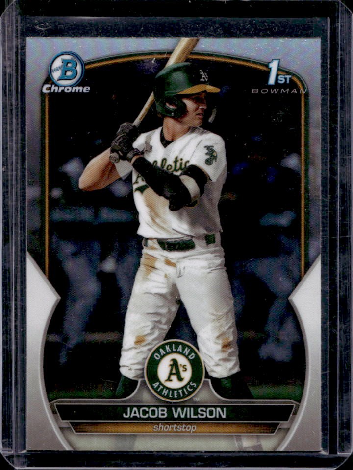 2023 Bowman Draft Jacob Wilson Chrome Refractor 1st Prospect #BDC-121 Athletics