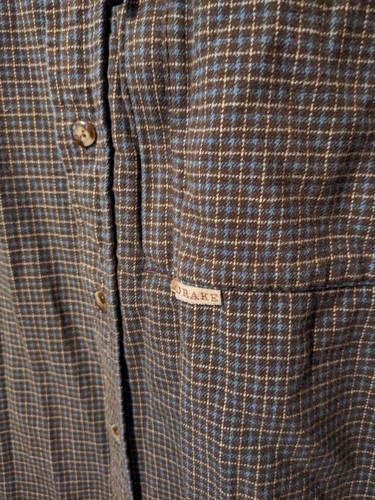 Brown Drake Waterfowl Thick Flannel Longsleeve Button Up Shirt Size XL Outdoors - Picture 3 of 4