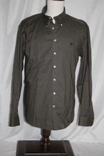 BROOKS BROTHERS Men's XL Milano Fit Non-Iron Stretch Cotton Green Shirt