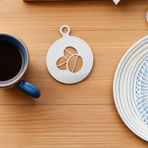 Molde de café con leche plantillas de acero inoxidable herramientas plantilla decoración - Imagen 10 de 12