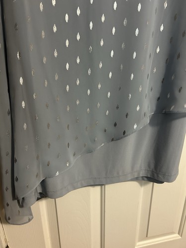 Ignite Evenings Misty Blue Mini Dress Size 12 Metallic Rhinestone  - Picture 7 of 15