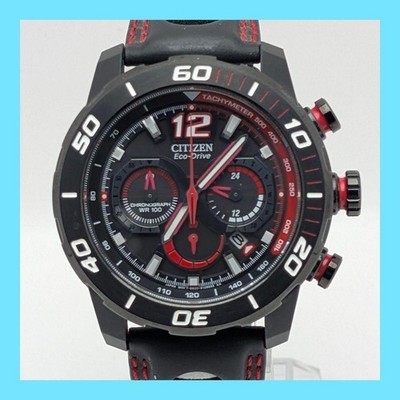 CITIZEN Chronograph B620 S089808 Watch Solar Eco Drive 44mm Black Dial