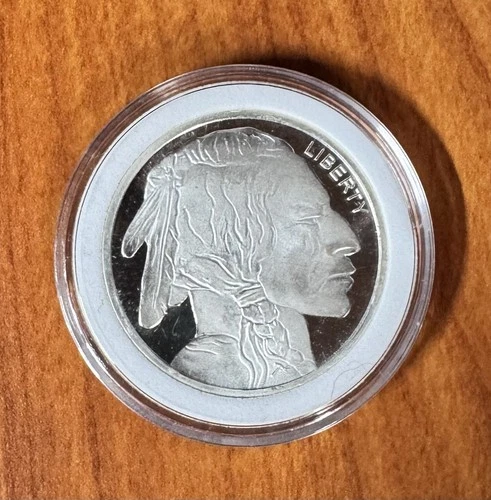 1 oz .999 Fine Silver Buffalo Round Liberty Design Collectible 1 Troy Ounce Coin