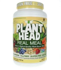 Genceutic Naturals Plant Head Real Meal Vanilla Flavor Dietary Supplement 2.3 lb
