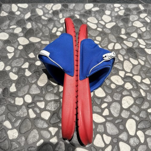 Nike Benassi JDI Riñonera Hombres Sandalias Deslizantes Blanco Rojo Azul AO1037-601 Talla 10 - Imagen 7 de 10