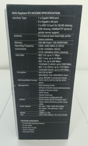 ASUS Rapture 5334 Mbps 8-Port Wireless AC Router GT-AC5300 - Picture 8 of 11