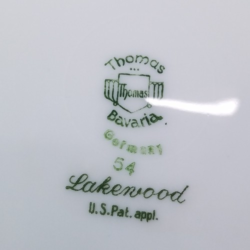 6 Stck. Vintage Thomas Bavaria Lakewood 9 7/8" Essteller mit wilden Blumen & Goldrand - Bild 8 von 11