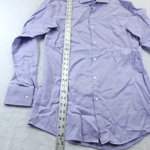 BOSS Hugo Boss Blue Long Sleeve Dress Shirt 100% Cotton Size 15 32/33 - Picture 2 of 6