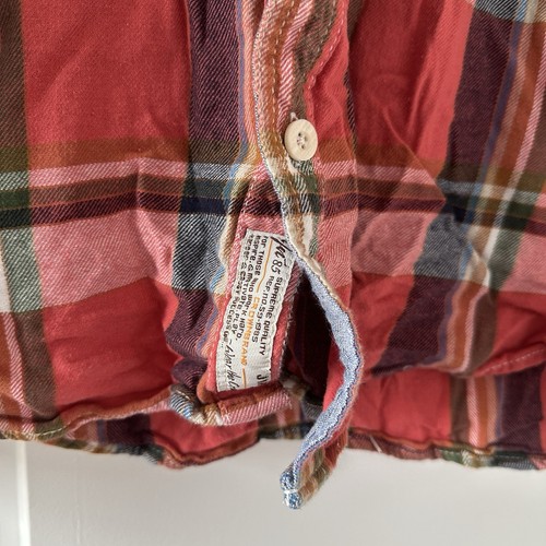 Vintage JNCO Red Plaid Long Sleeve Flannel Shirt Men's Size Large Grunge Casual - Picture 7 of 15
