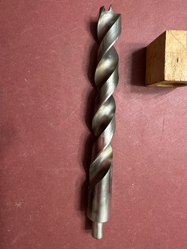 Precision Brad Point Wood Bit - 1" x 9" x 1/2" Shank, Very Sharp, & Wood Keeper - Picture 8 of 13