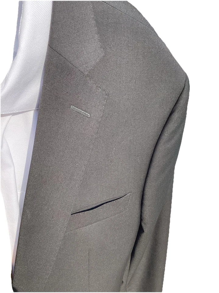 Terno masculino Gianni Versace Collection lã preta 46R EUA / 56R UE - Imagem 4 de 4