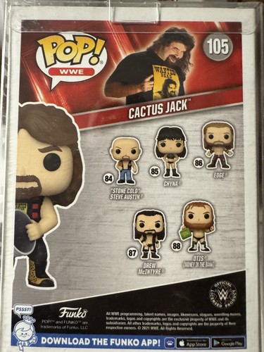 Funko Pop! Vinyl: WWE - Cactus Jack - GameStop (Exclusive) #105 W/PROTECTOR - Picture 2 of 3