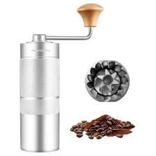 M6 Manual Coffee Grinder,Conical Hexagonal Burr & Double Bearings for Smooth ...