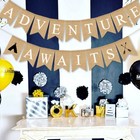 Retirement Banner Party Supplies Swallow Tail Linen Bunting Garland