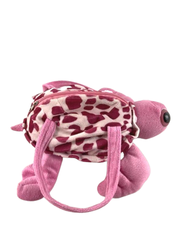 Fiesta Pink Turtle Purse Girls Bag with Metallic Accents & Zip Closure - Picture 3 of 5